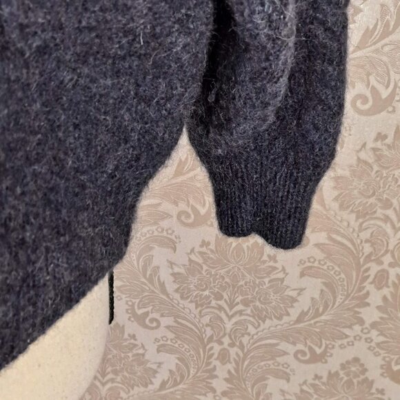 Rue Saint-Patrick Size XL Navy Blue 100% Wool Long Sleeve Crew Neck Sweater - Picture 4 of 11